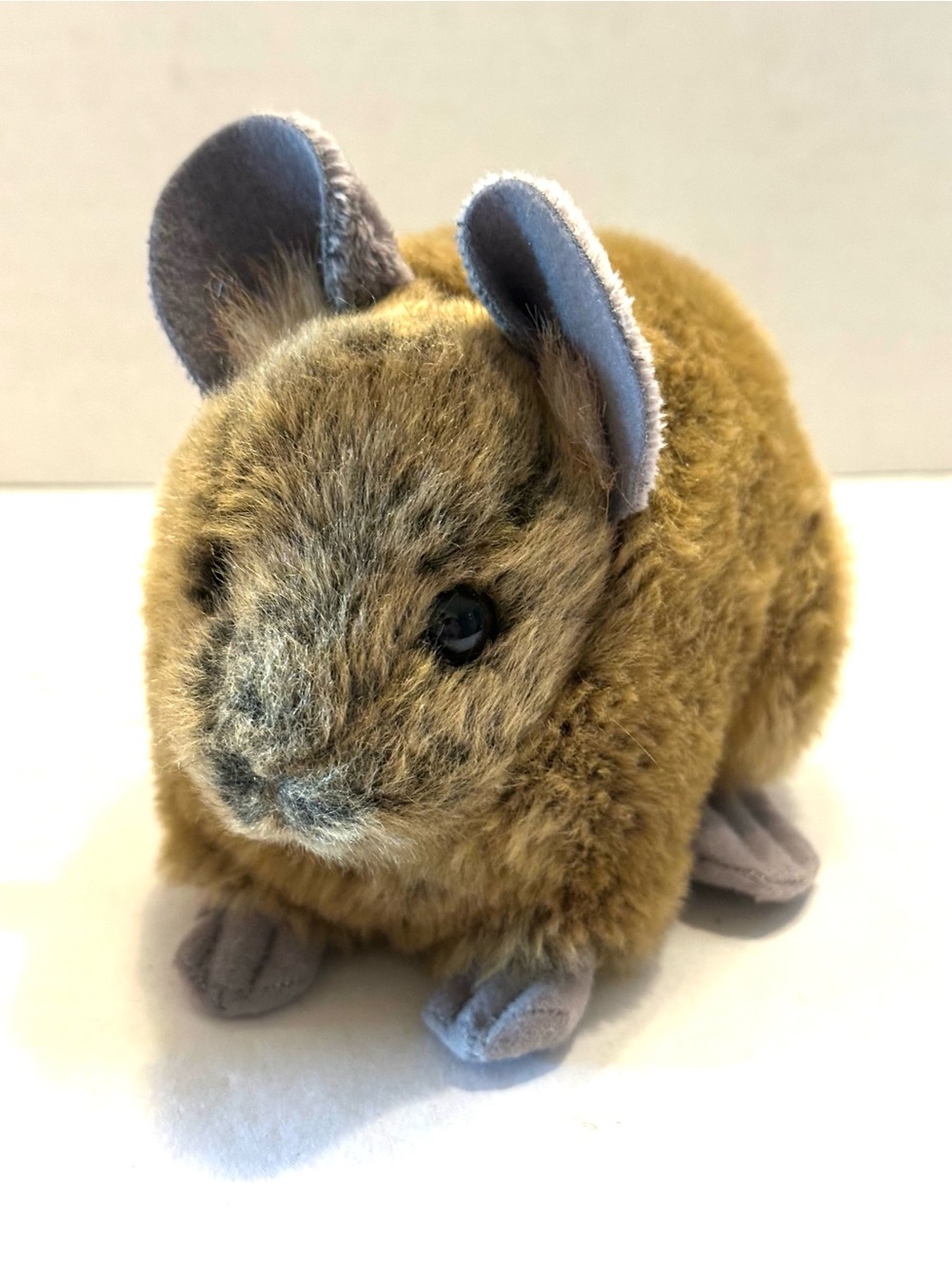 Soft Brown Realistic Pika Rabbit 6 inch Plush Toy Frosted Faux Fur
